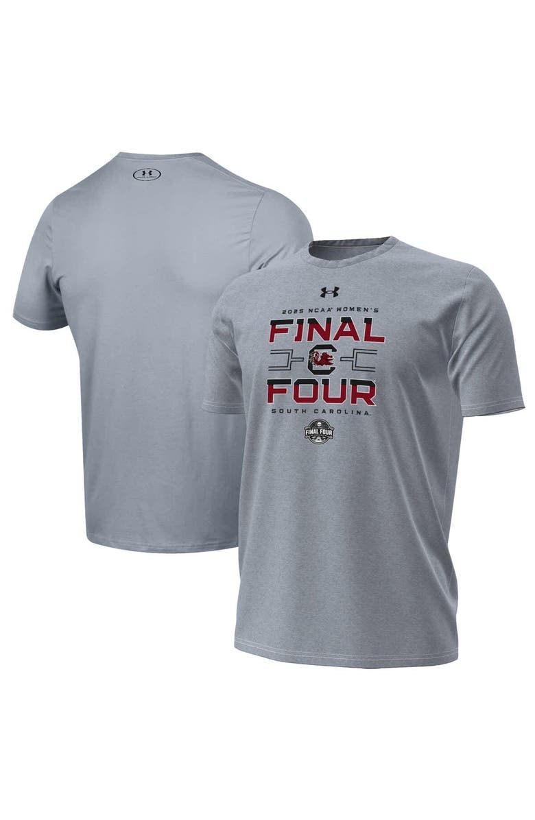 Under Armour Men's Under Armour Gray South Carolina Gamecocks 2025 NCAA Women's Basketball Tournament March Madness Final Four Locker Room T-Shirt, Alternate, color, 