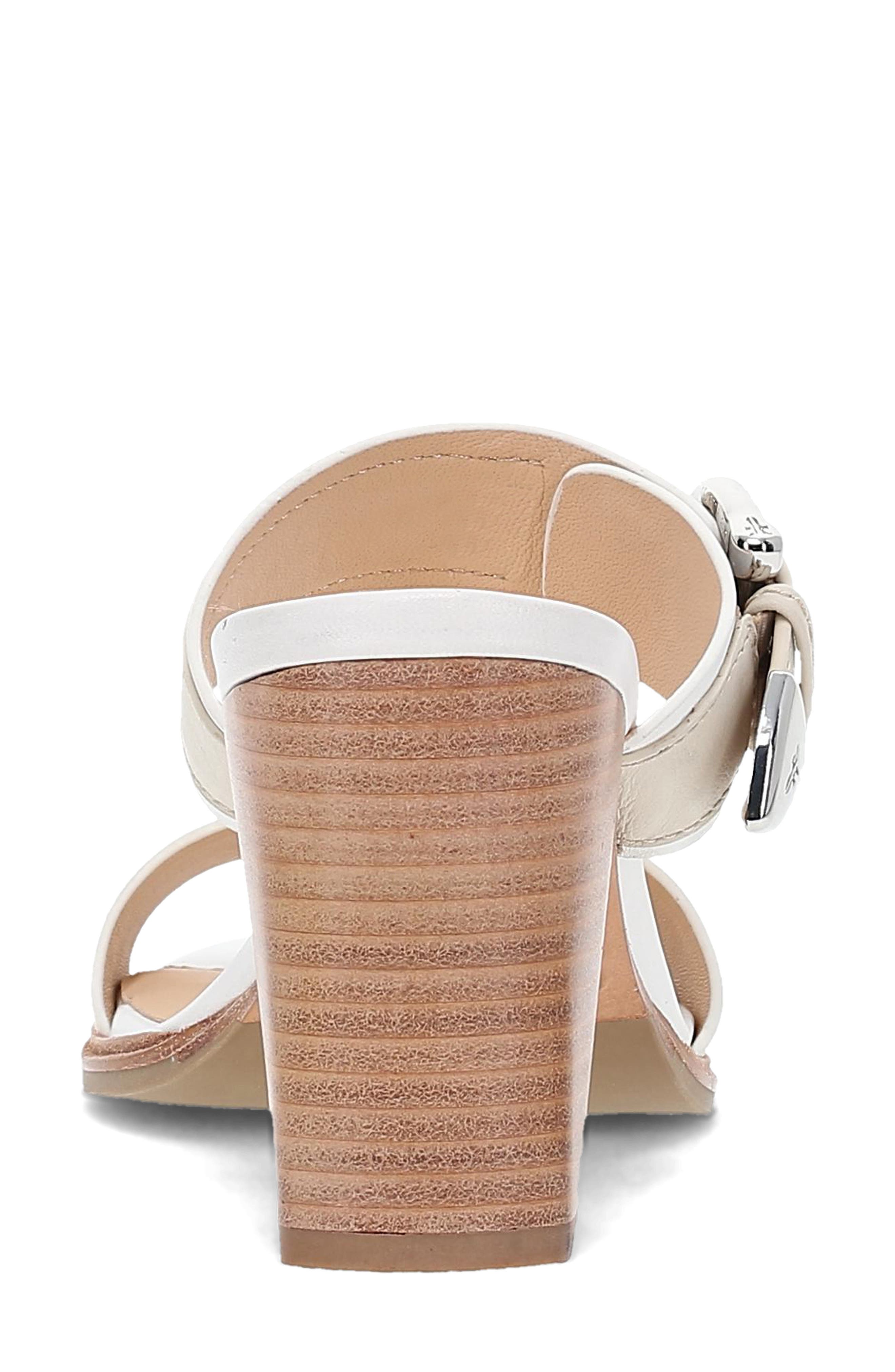 Frye Stella Buckle Sandal, Alternate, color, White/ Ivory