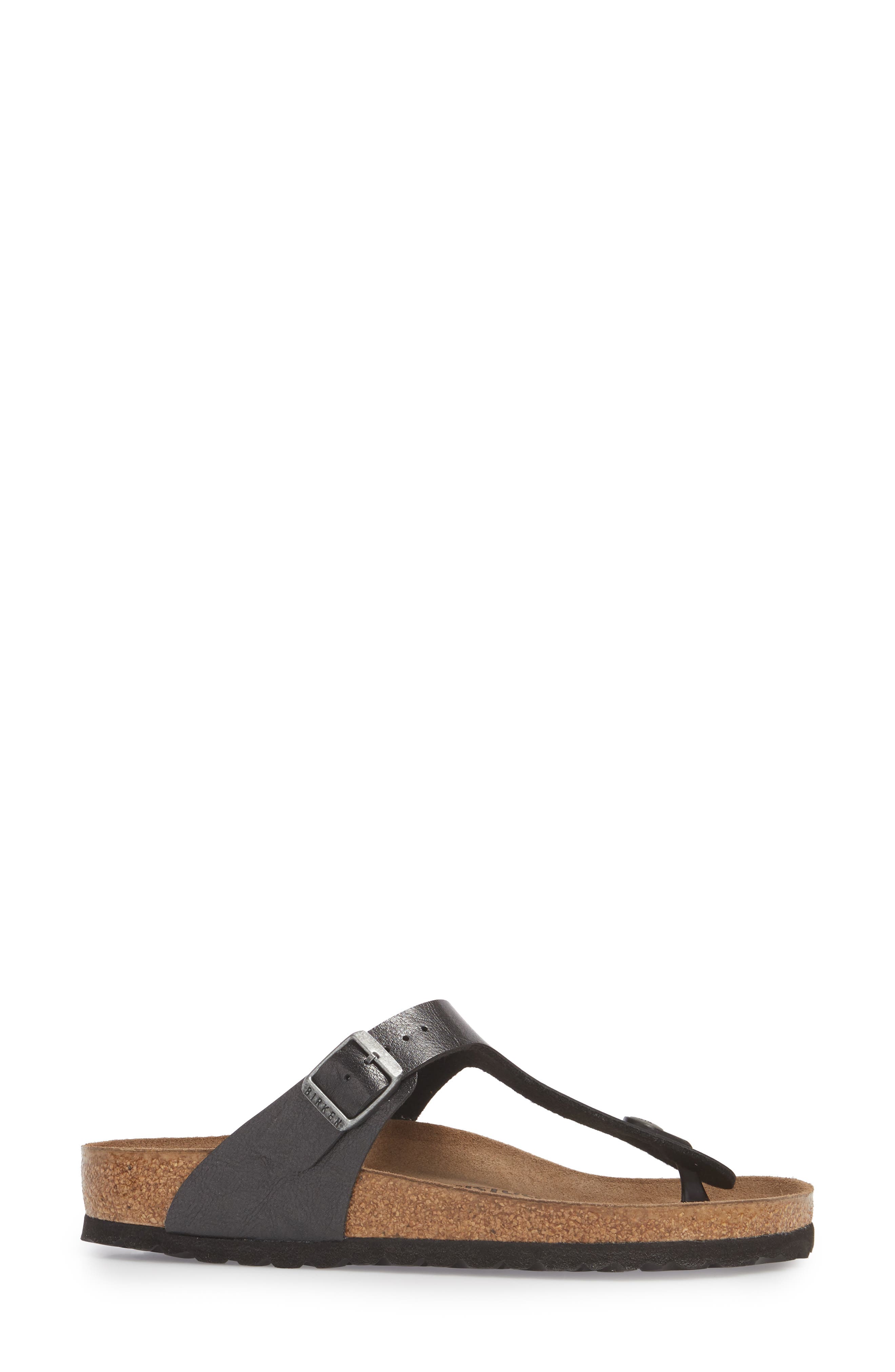 Gizeh Birko-Flor Sandal, Alternate, color, BLACK
