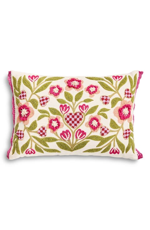 Check Hearts Lumbar Pillow