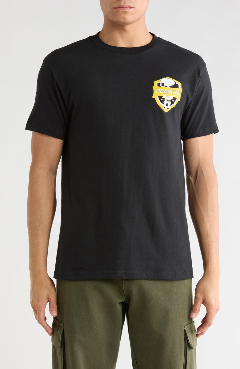 The Forecast Agency Peanuts<sup>®</sup> Cotton Graphic T-Shirt, Main, color, Black