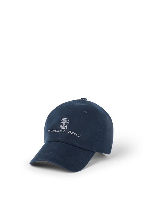 Brunello Cucinelli Baseball Cap With Logo In Blue