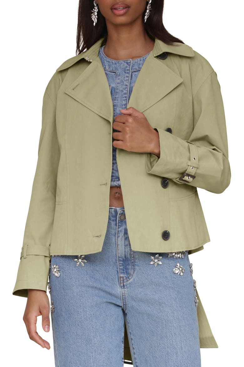 Belted Trench Jacket, Alternate, color, SOFT SAGE