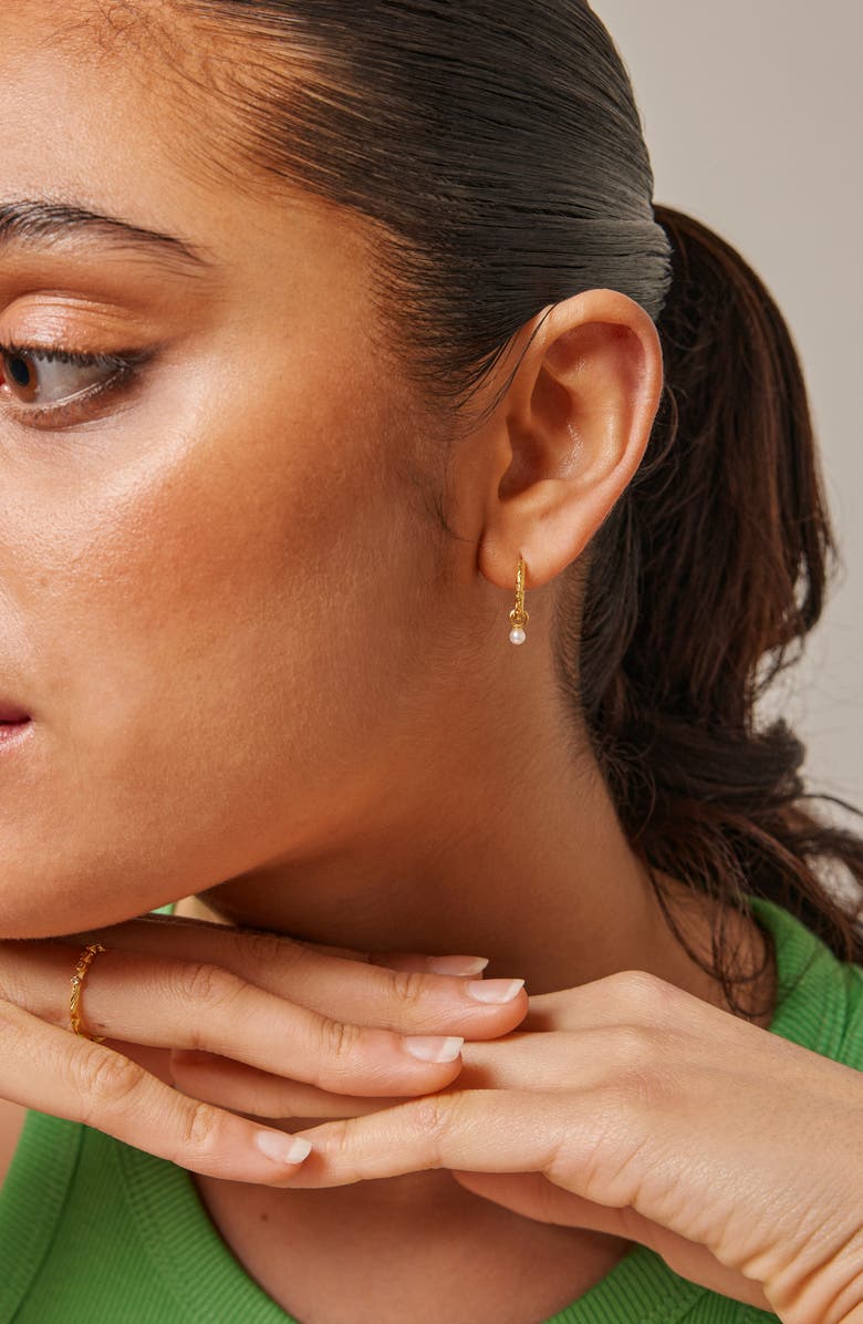 ENAMEL Copenhagen Belle Pearl Hoops, Alternate, color, Pearl