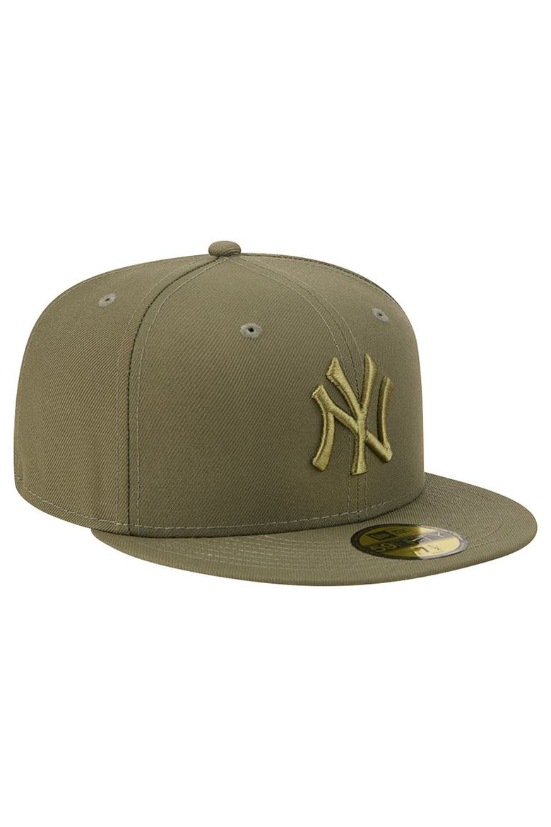 Men's New Era Olive New York Yankees Color Pack 59FIFTY Fitted Hat, Alternate, color, Olive