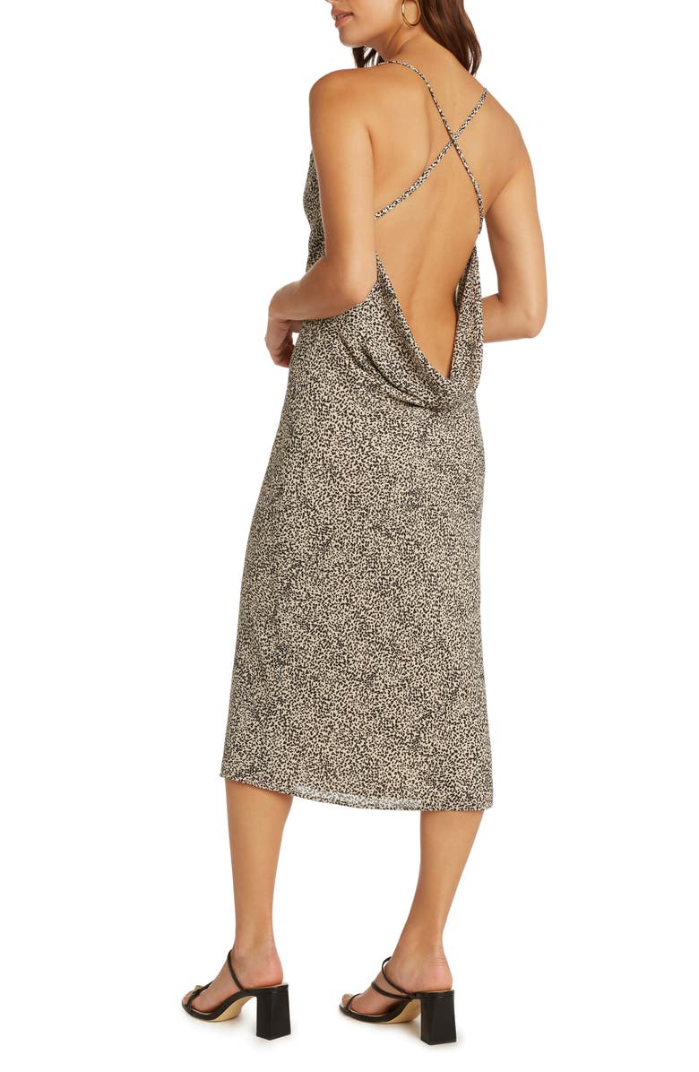 matty m. Amalfi Animal Slipdress, Alternate, color, Black