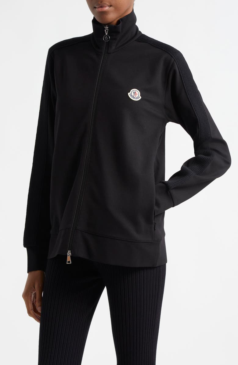 Moncler Tonal Trim Punto Milano Jacket, Alternate, color, 
