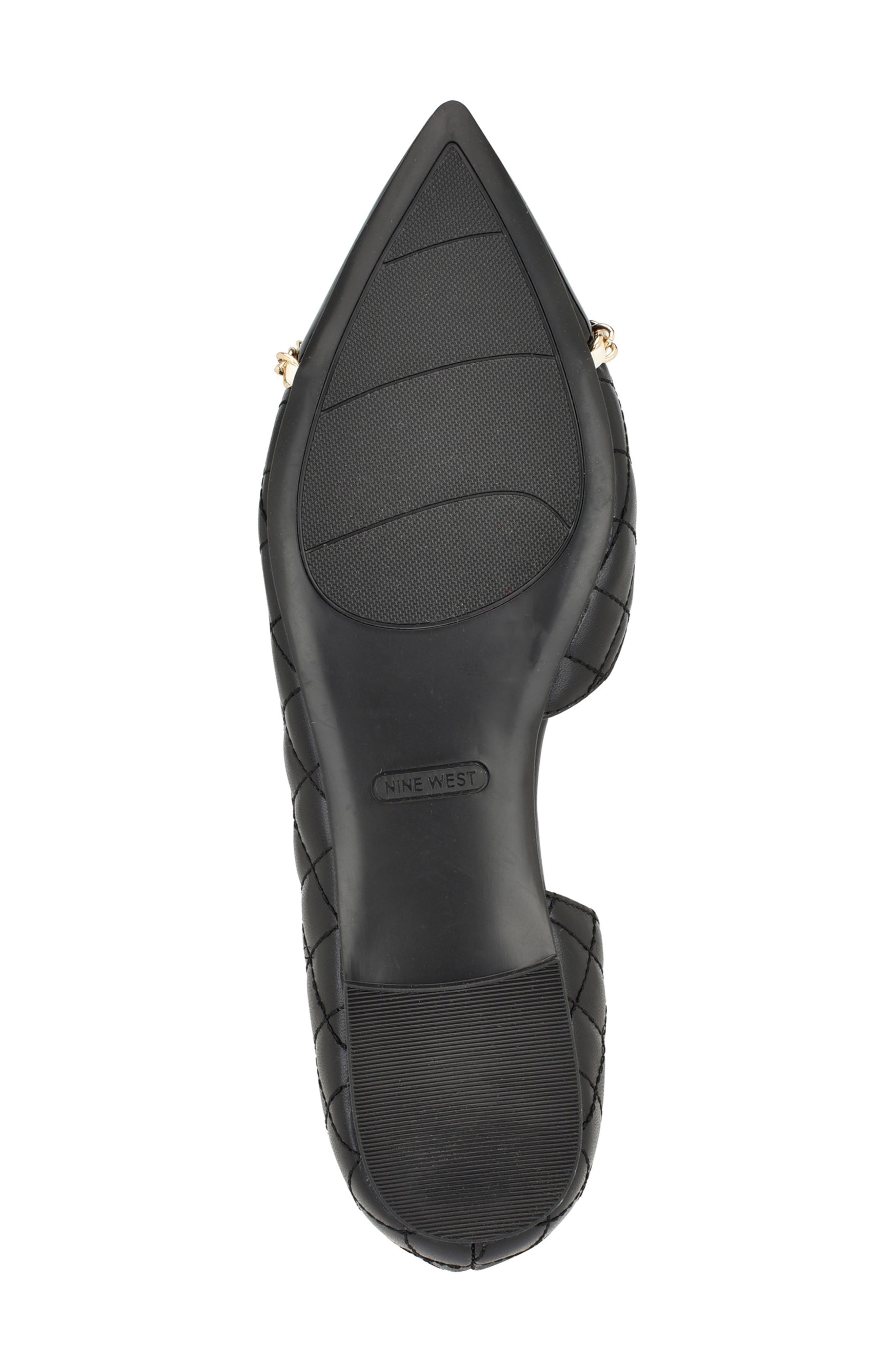 Nine West Breza Half d'Orsay Pointed Cap Toe Flat, Alternate, color, 