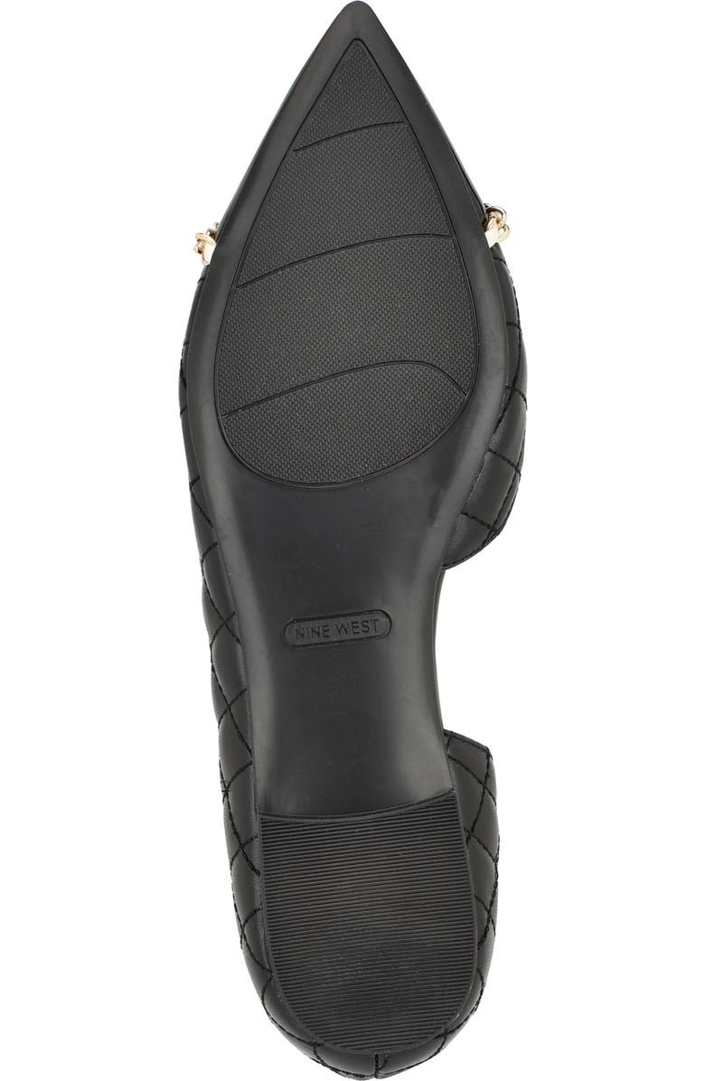 Nine West Breza Half d'Orsay Pointed Cap Toe Flat, Alternate, color,