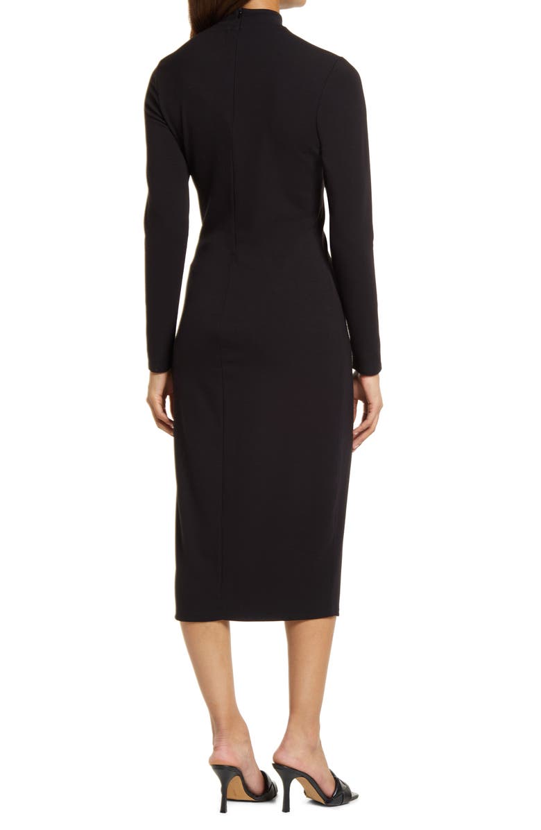 Halogen<sup>®</sup> Mock Neck Long Sleeve Dress, Alternate, color,