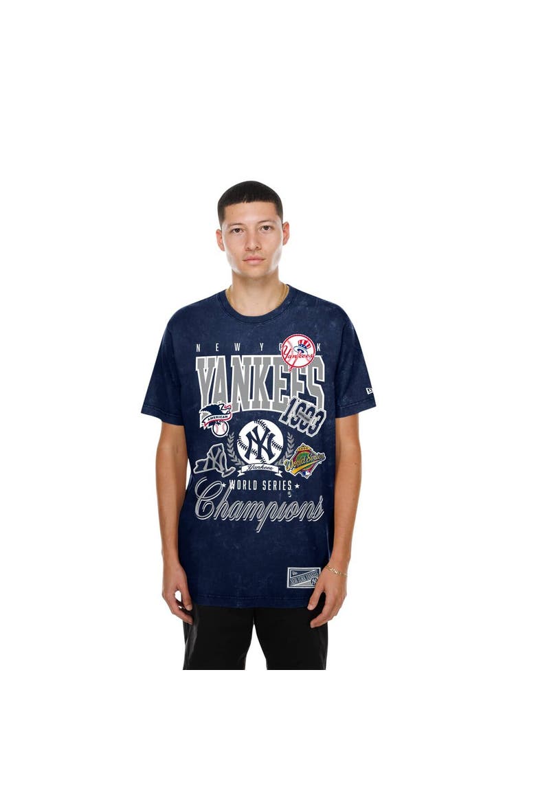 Men's New Era  Navy New York Yankees Mineral Wash T-Shirt, Main, color, Navy