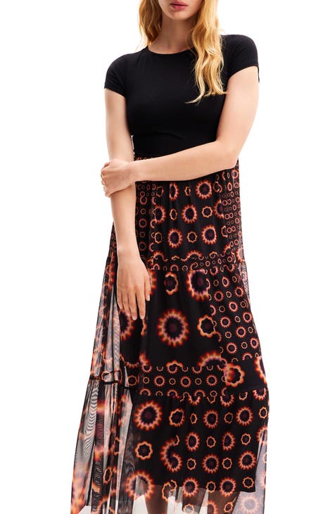 Roxy Off Shoulder Smock Top/ Skirt Combo