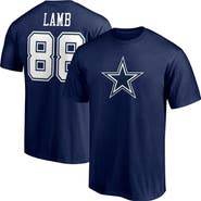 FANATICS Men's Fanatics Branded CeeDee Lamb Navy Dallas Cowboys Team Player Icon Name & Number T-Shirt