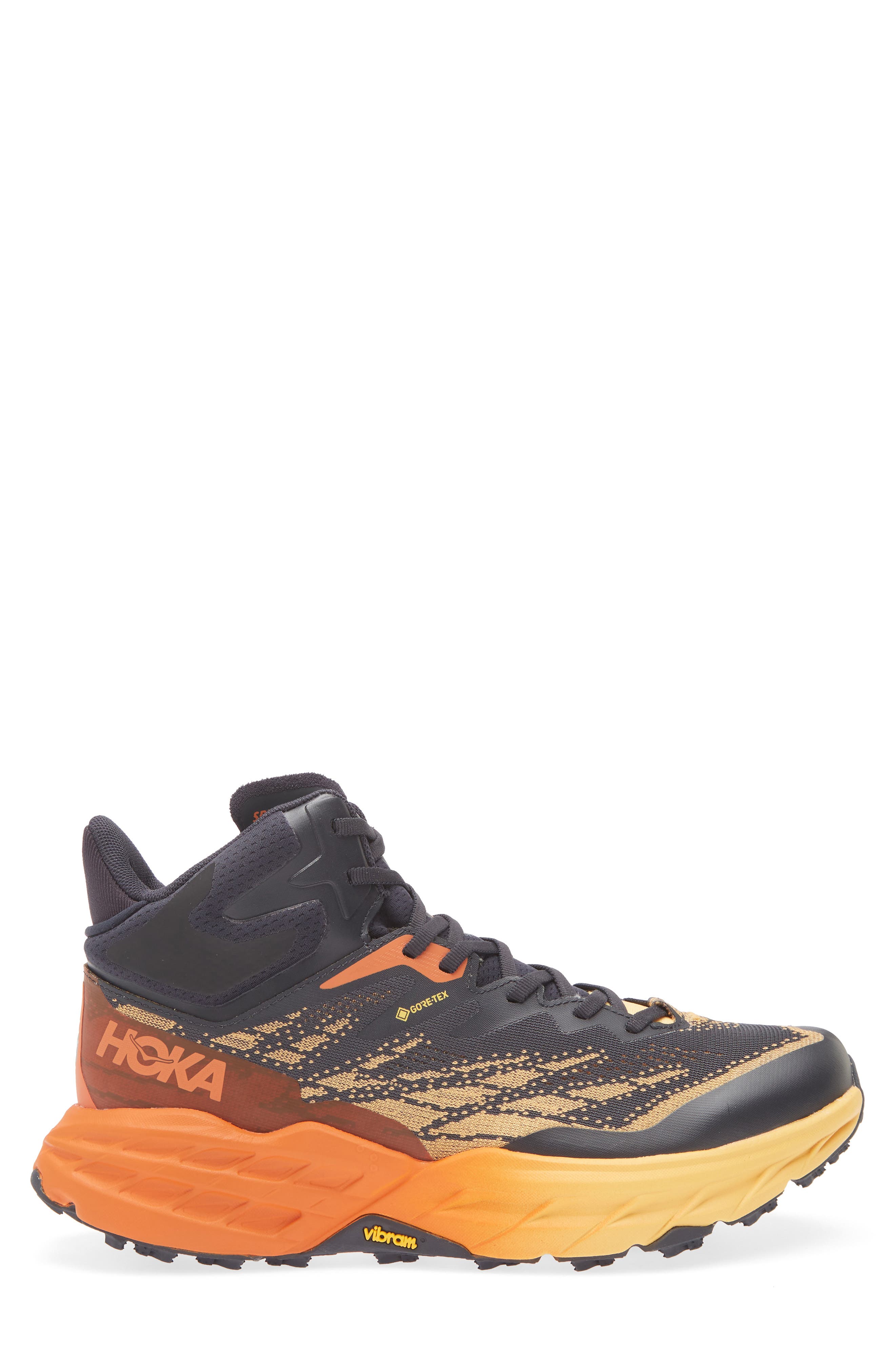Speedgoat 5 Mid Gore-Tex Trail Running Shoe, Alternate, color, BLUE GRAPHITE / AMBER YELLOW