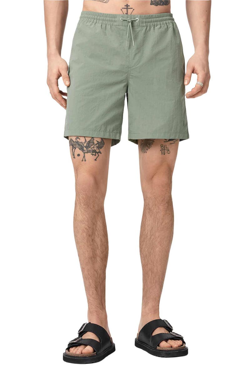 AllSaints Warden Swim Trunks, Main, color, Spring Green