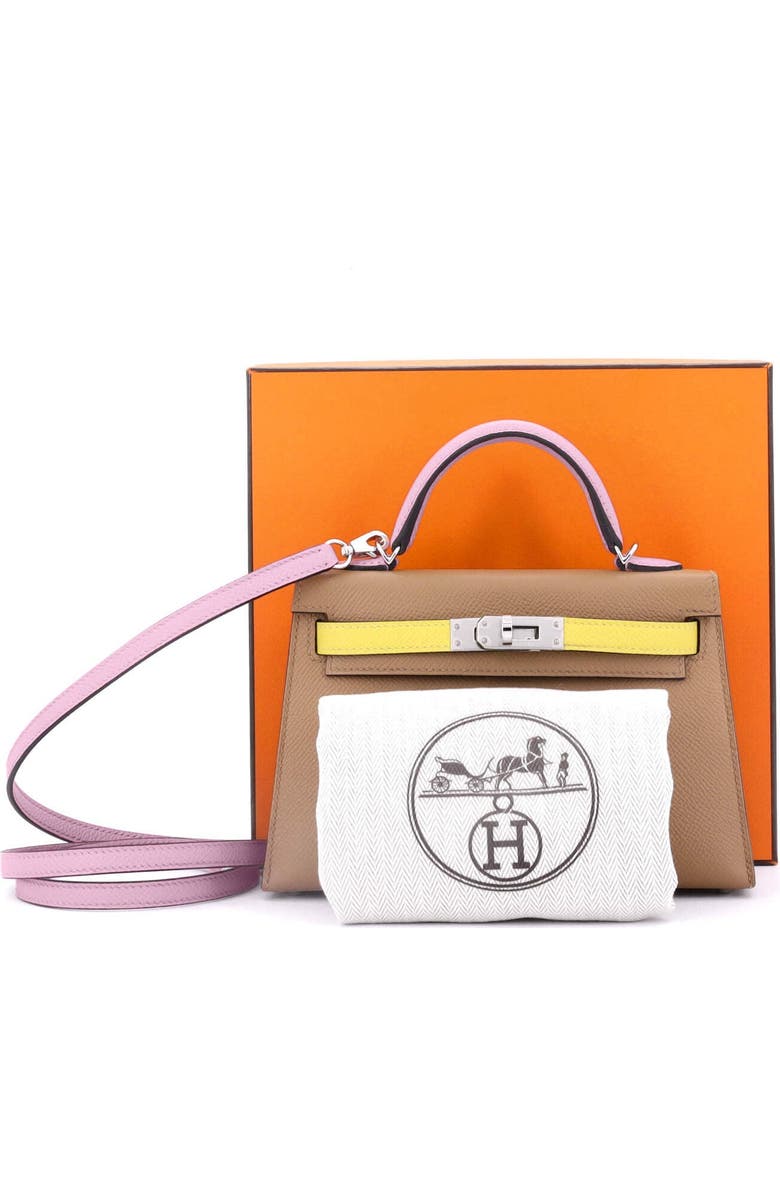 Pre-Owned Hermes Kelly Mini II Bag Tricolor Epsom with Palladium Hardware 20, Alternate, color,