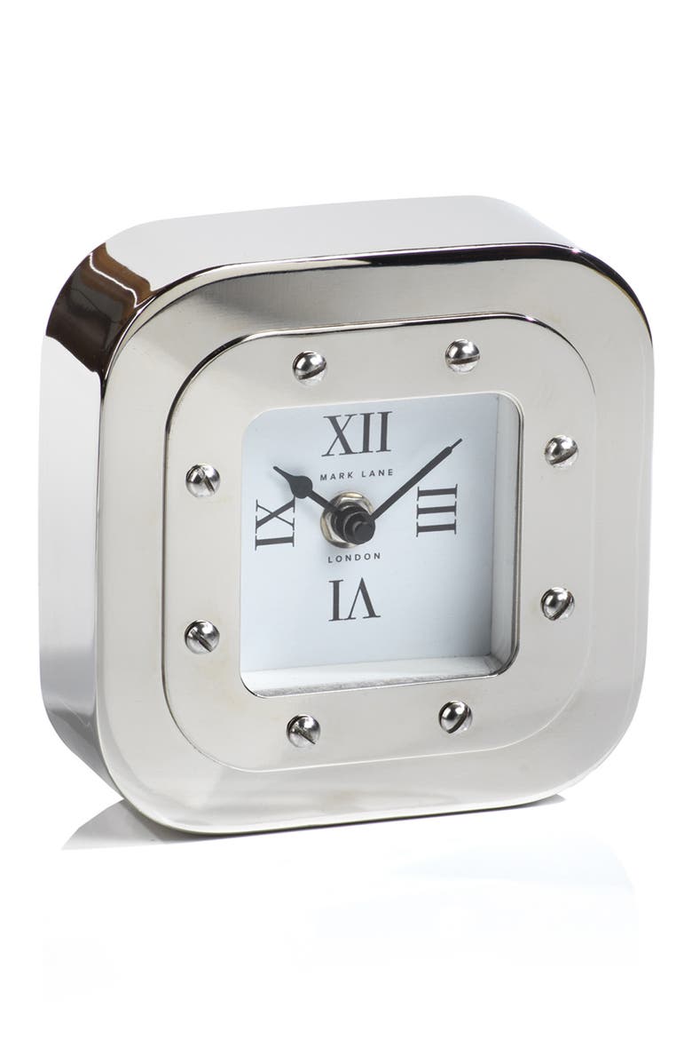 Mark Lane Table Clock, Main, color, SILVER