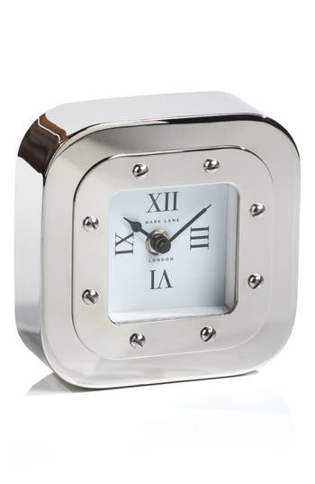 Zodax Mark Lane Table Clock In Silver