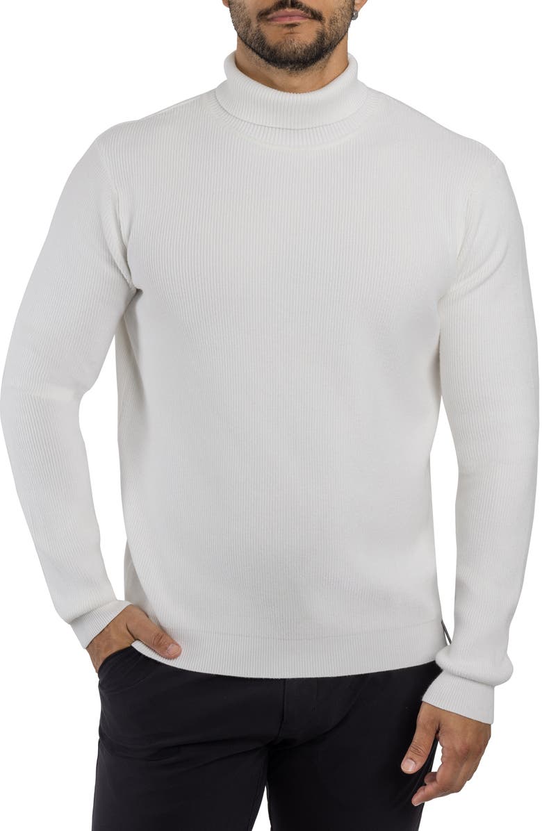 Spring + Mercer Ribbed Turtleneck Sweater, Main, color, Off White