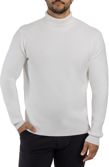 Shop Spring + Mercer Ribbed Turtleneck Sweater In Off White