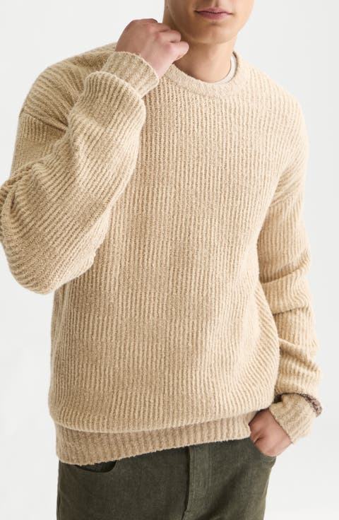 Chenille Structured Pullover Sweatshirt