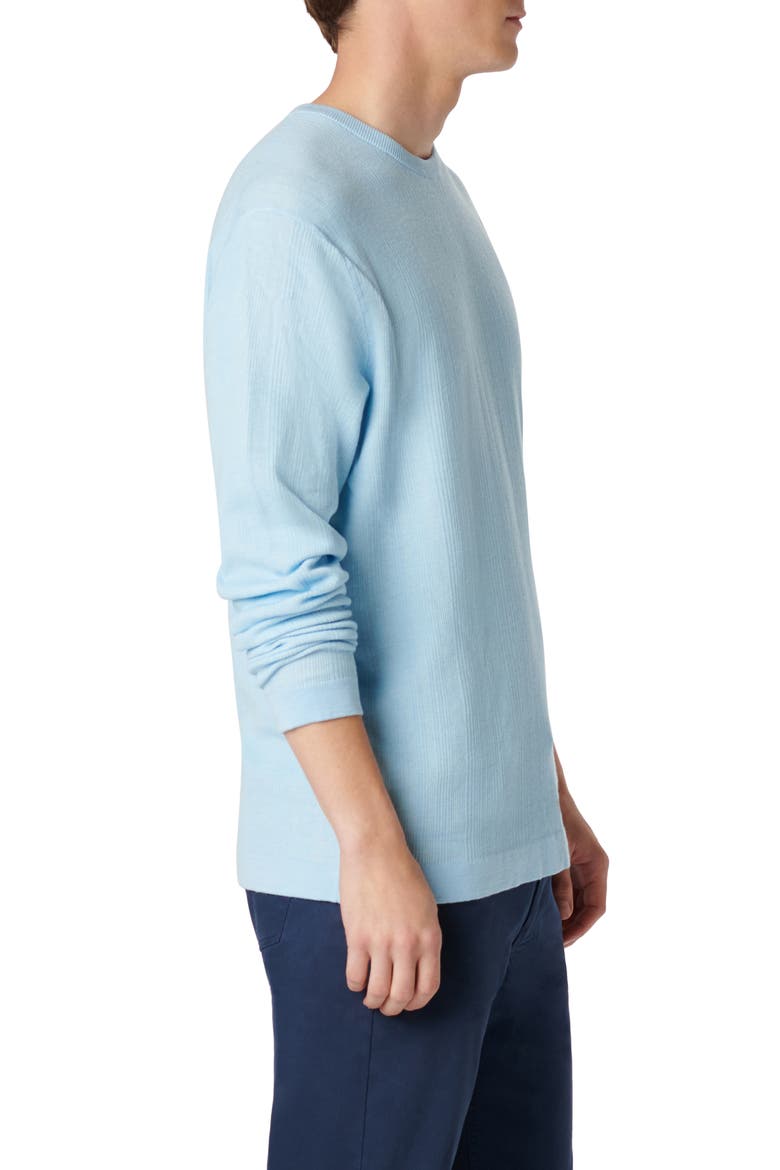 Cotton & Silk Crewneck Sweater, Alternate, color, SKY