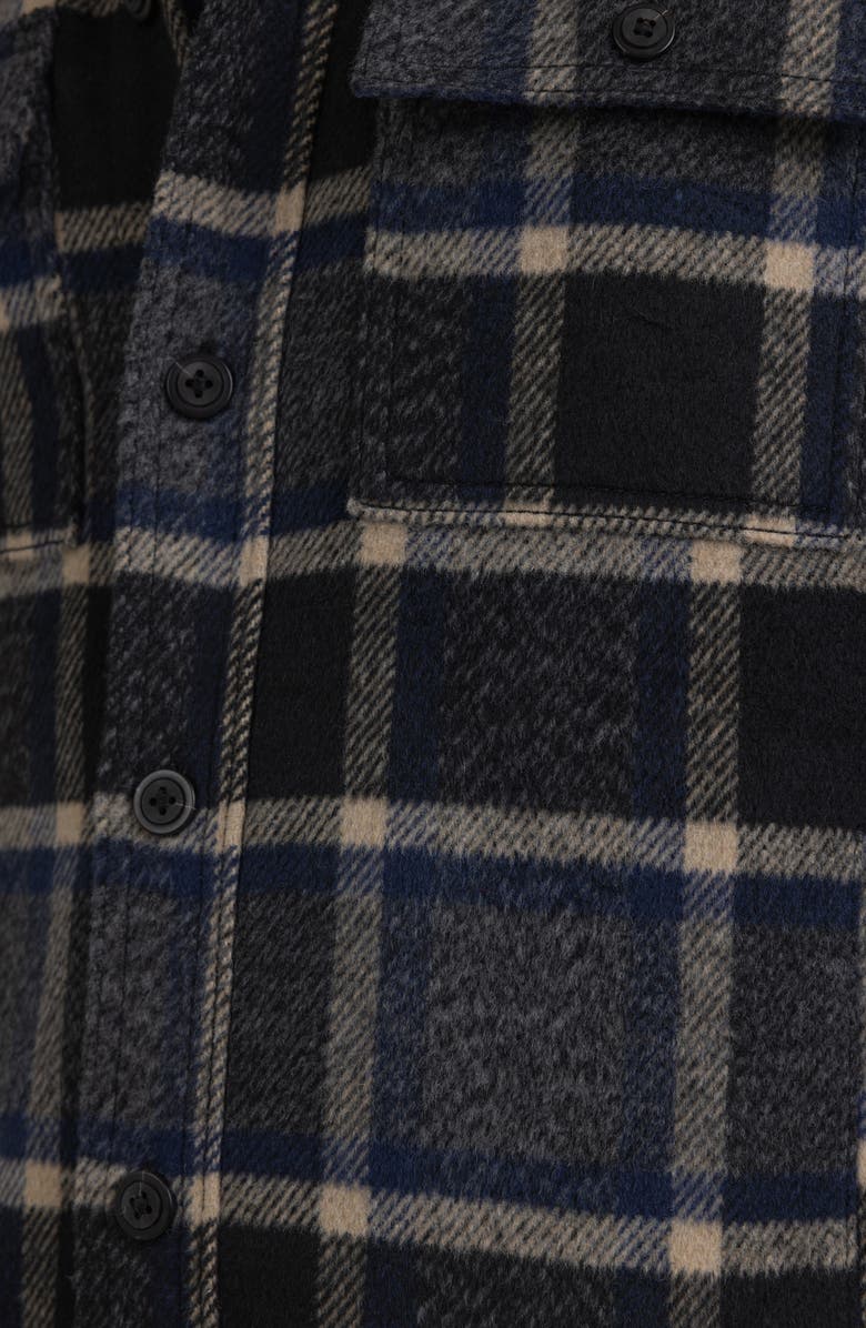 Rainforest Trailmaster Heavyweight Brushed Flannel Button-Up Shirt, Alternate, color, Grey Plaid