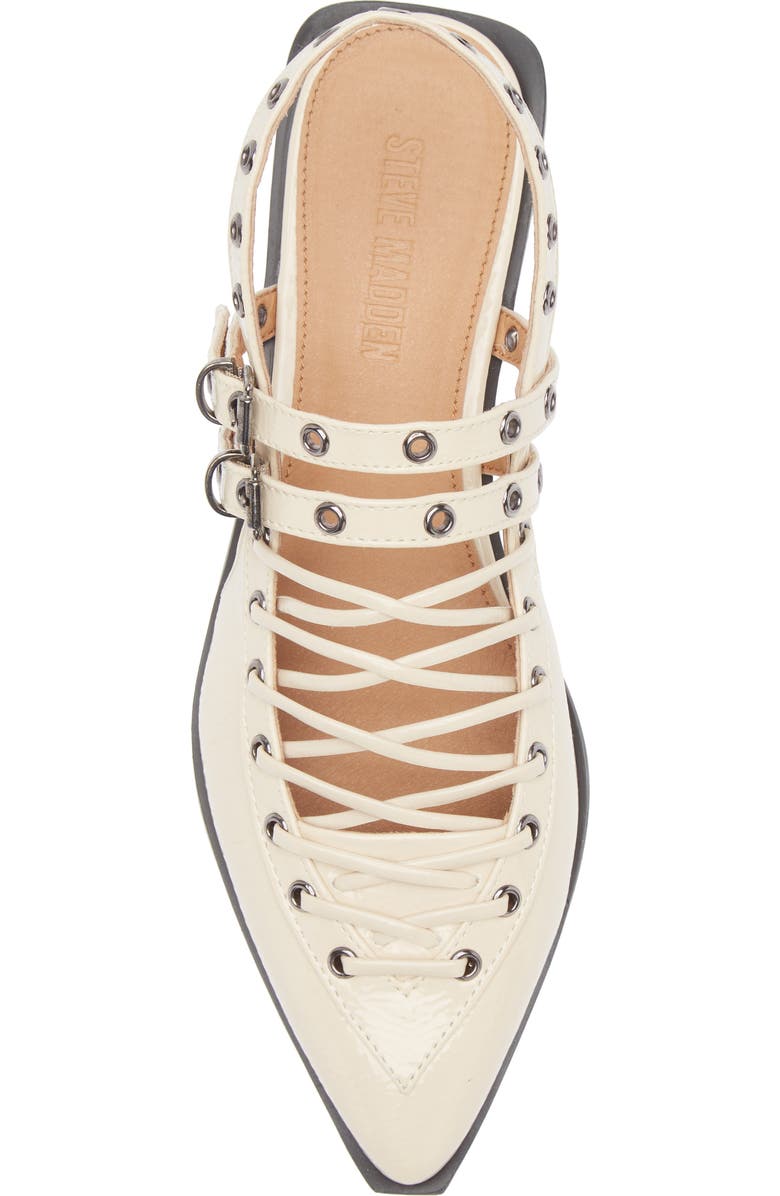 Steve Madden Galanti Slingback Flat, Alternate, color, Bone Patent