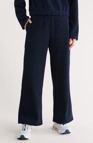 90 DEGREE BY REFLEX Herringbone Wide Leg Pull-On Pants
