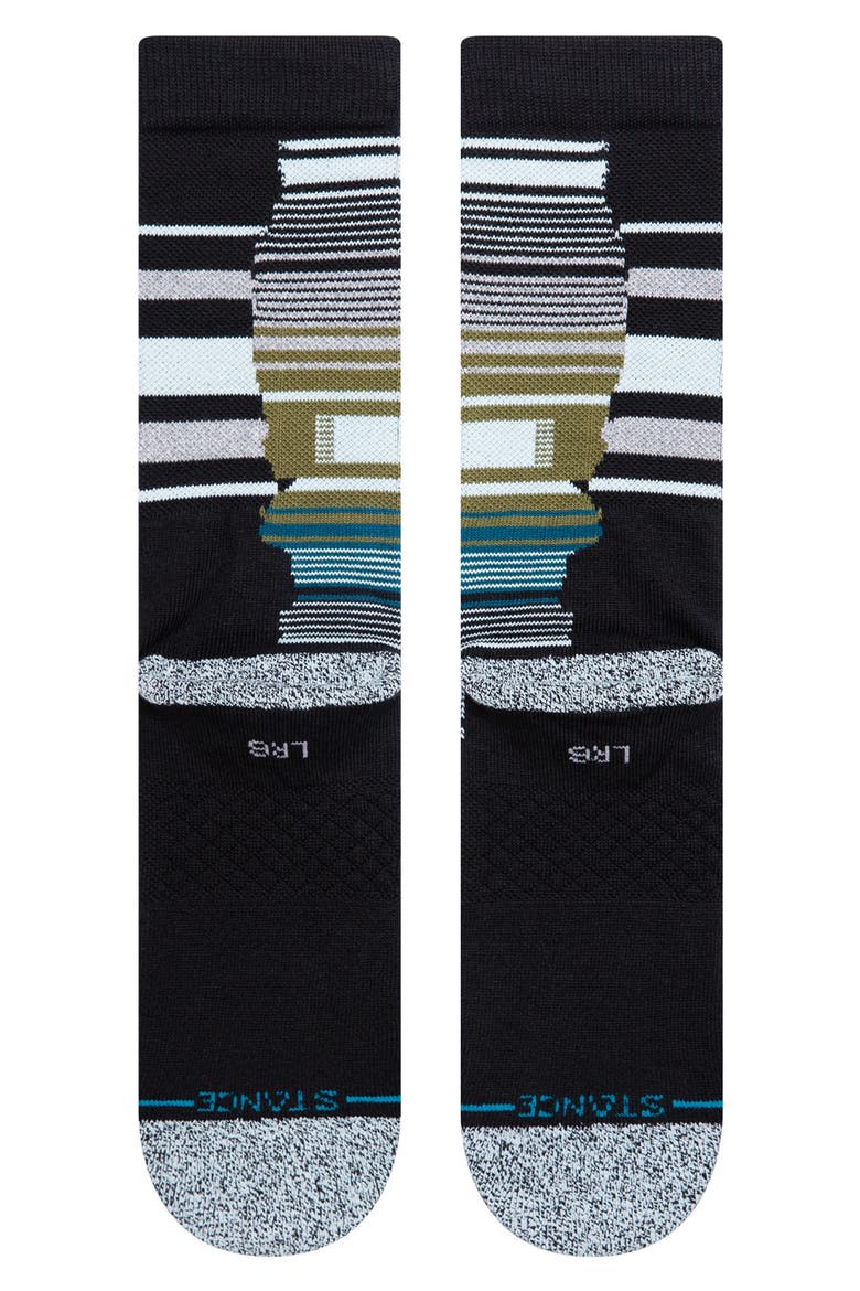 Breaking Up Crew Socks, Alternate, color, BLACK