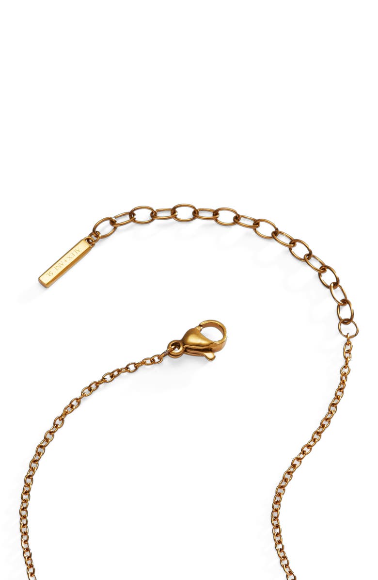 Alex and Ani Pear and Crystal Inline Necklace, Alternate, color, Pearl