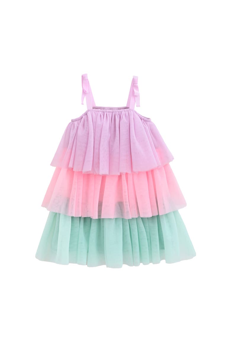 Vaelina Pastel Tier Dress, Alternate, color, Pink