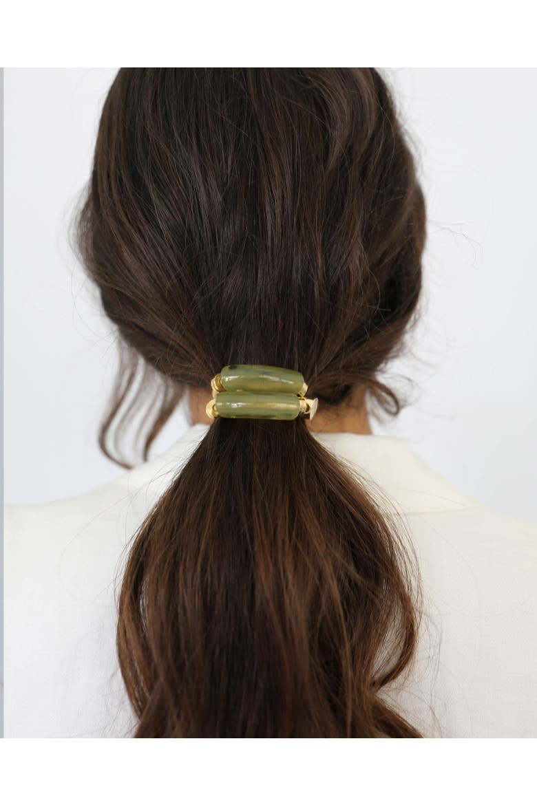 Lime Champagne Capsule Bracelet Hairtie Set, Alternate, color, Lime