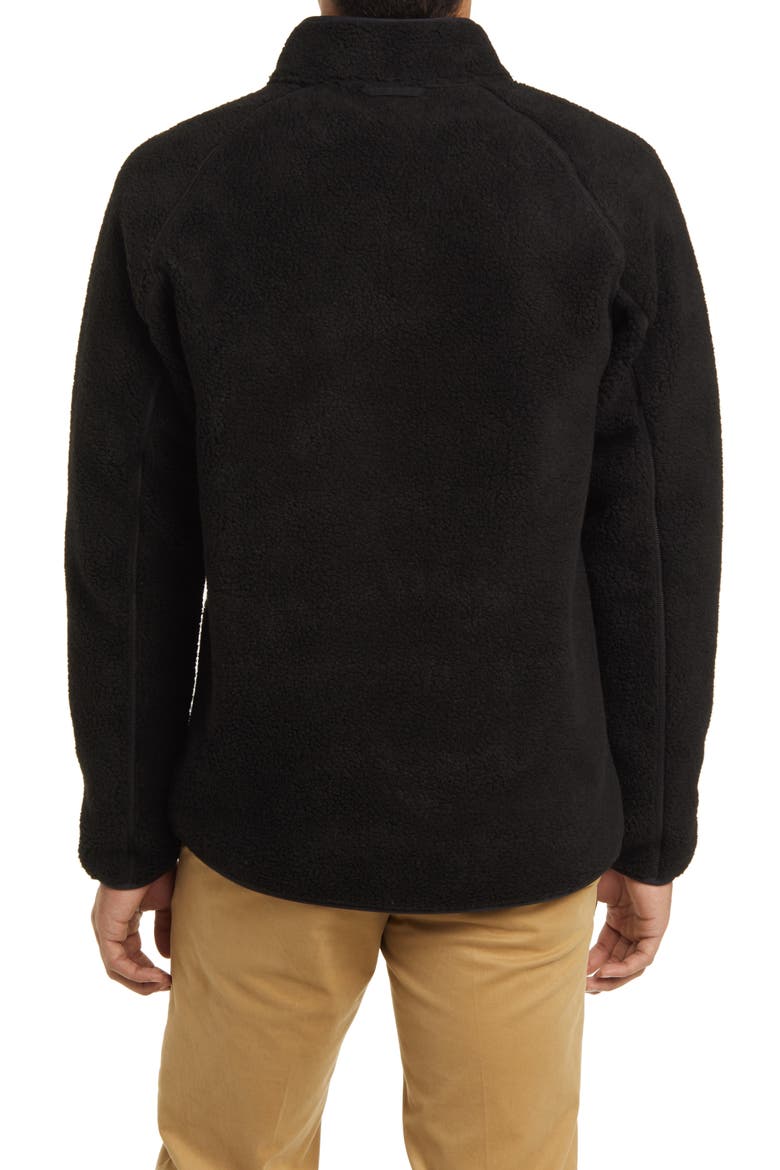 Vardag Pile Fleece Zip Jacket, Alternate, color, BLACK