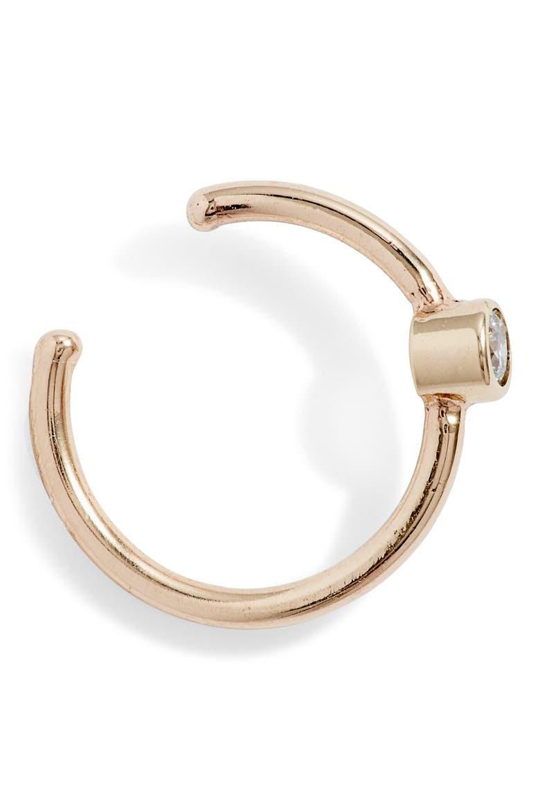 Diamond Ear Cuff, Alternate, color, YELLOW GOLD/ DIAMOND