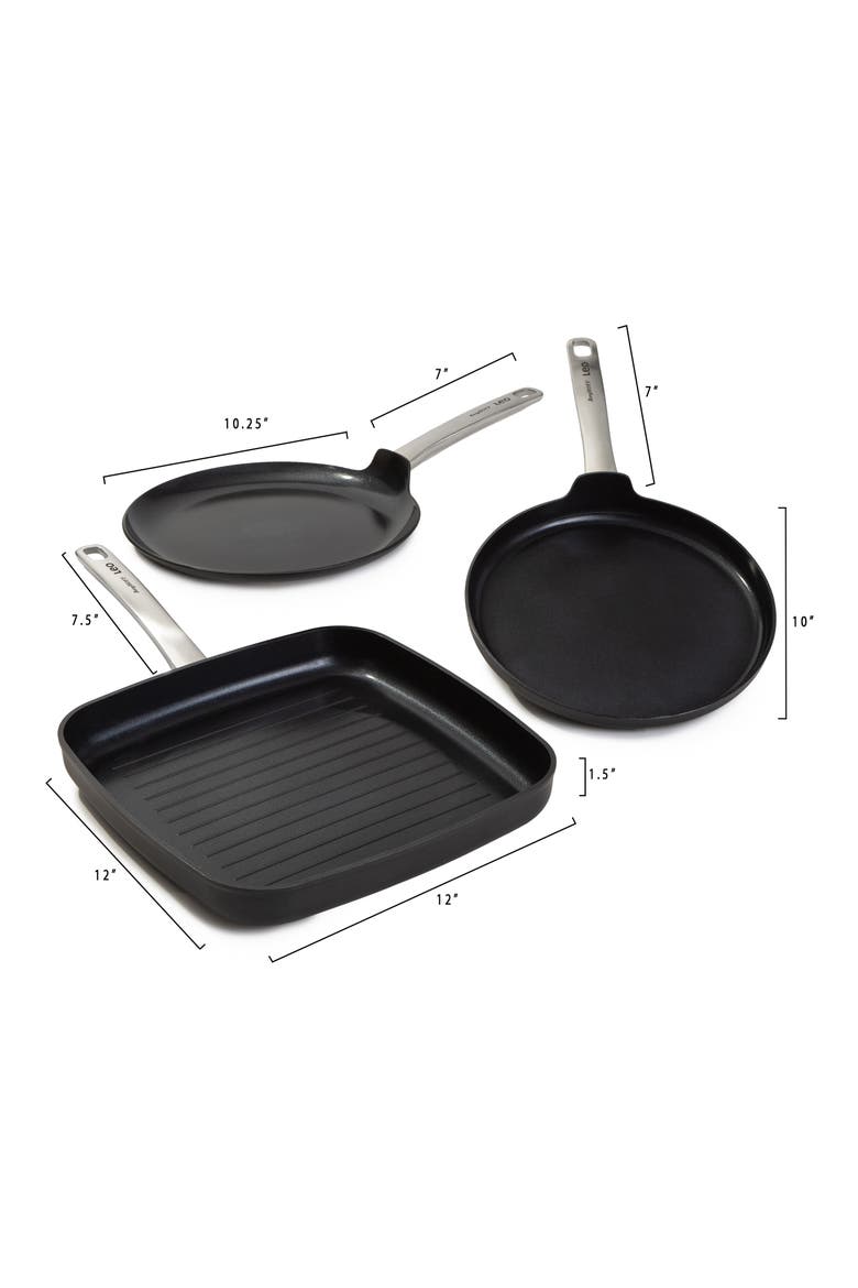 Leo Graphic Pancake Pan, Alternate, color, BLACK