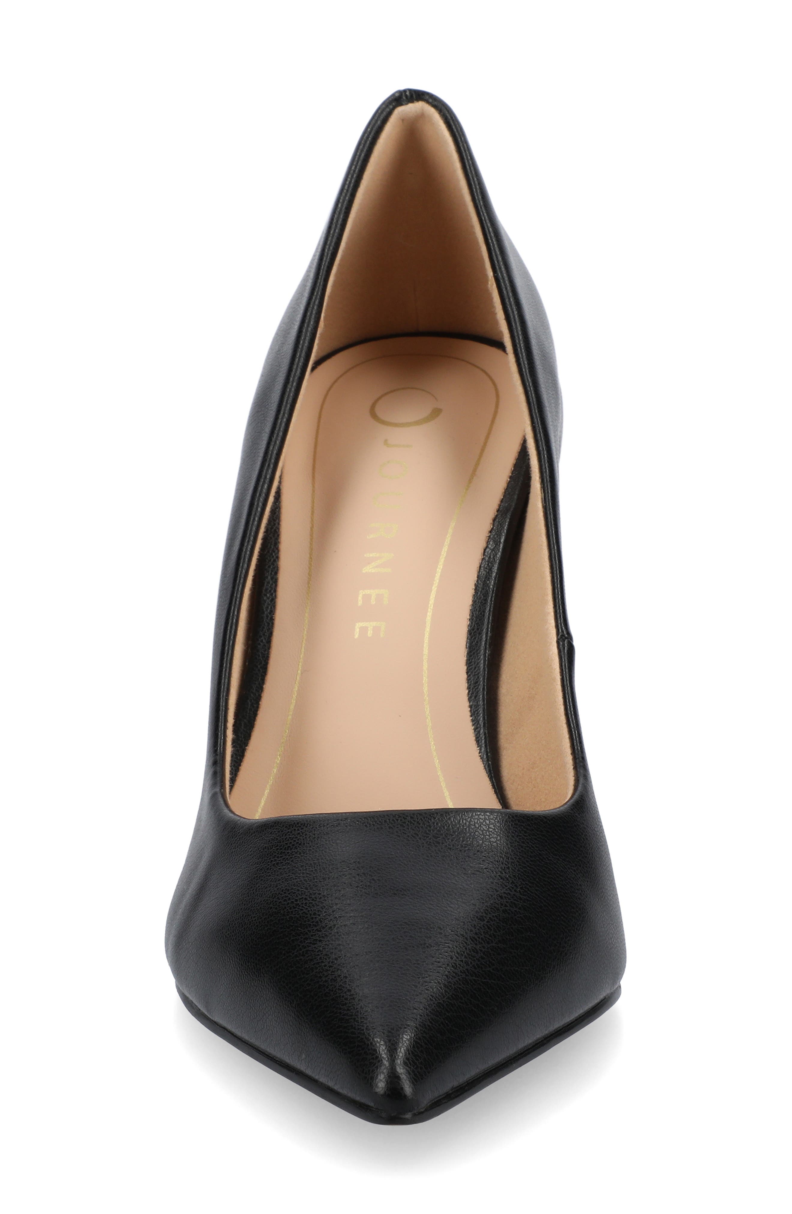 Embellished Pointed Toe Pump, Alternate, color, BLACK PU