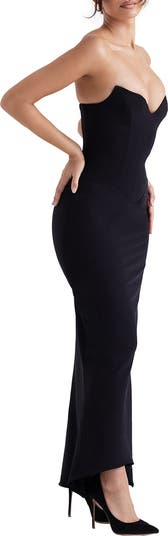 Sabine Strapless Stretch Crepe Dress