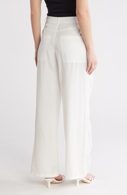 Love By Design April High Waist Wide Leg Pants In White