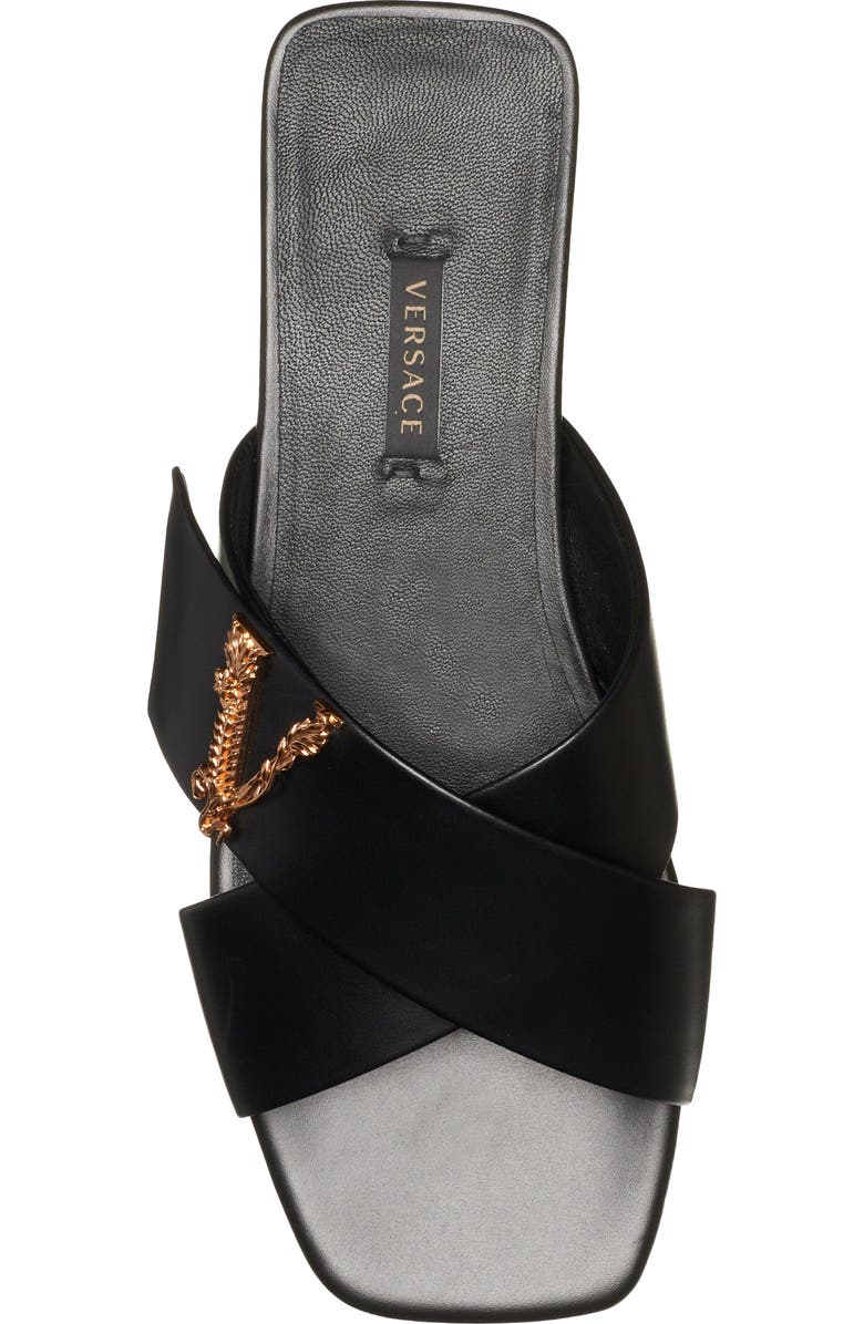 Versace Virtus Slide Sandal, Alternate, color,