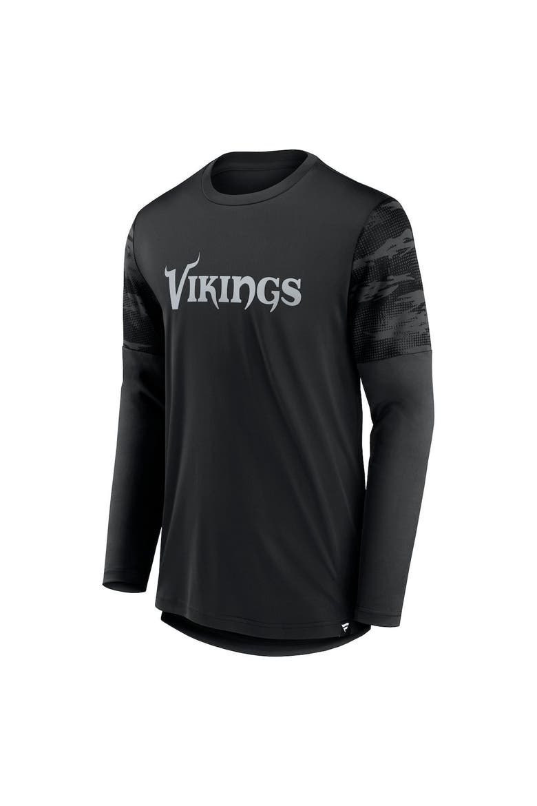 Men's Fanatics Branded Black Minnesota Vikings Square Off Long Sleeve T-Shirt, Alternate, color, Black