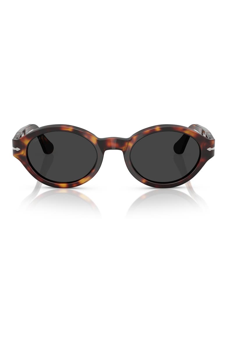 Loris 51mm Polarized Oval Sunglasses, Main, color, HAVANA / POLAR DARK GREY