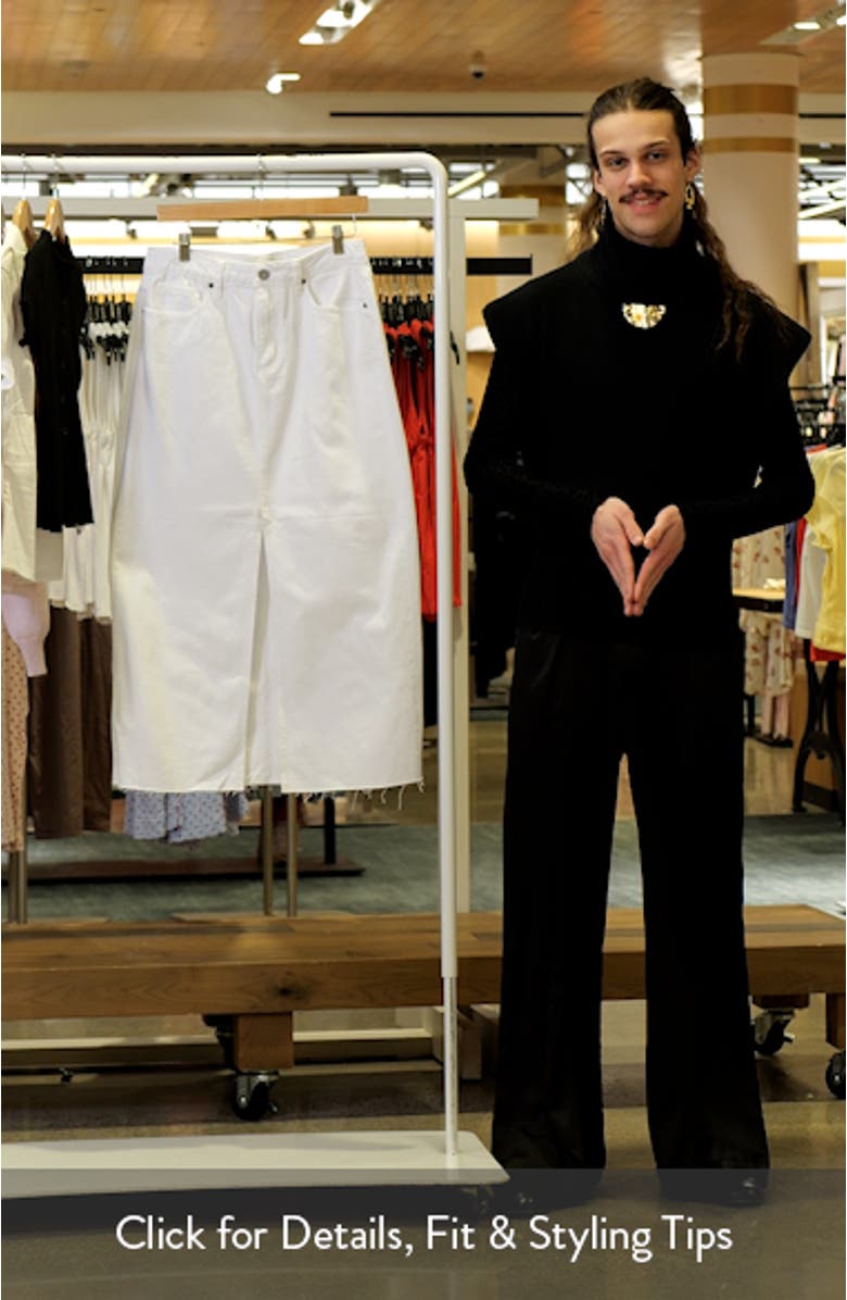 Front Slit Denim Midi Skirt, sales video thumbnail