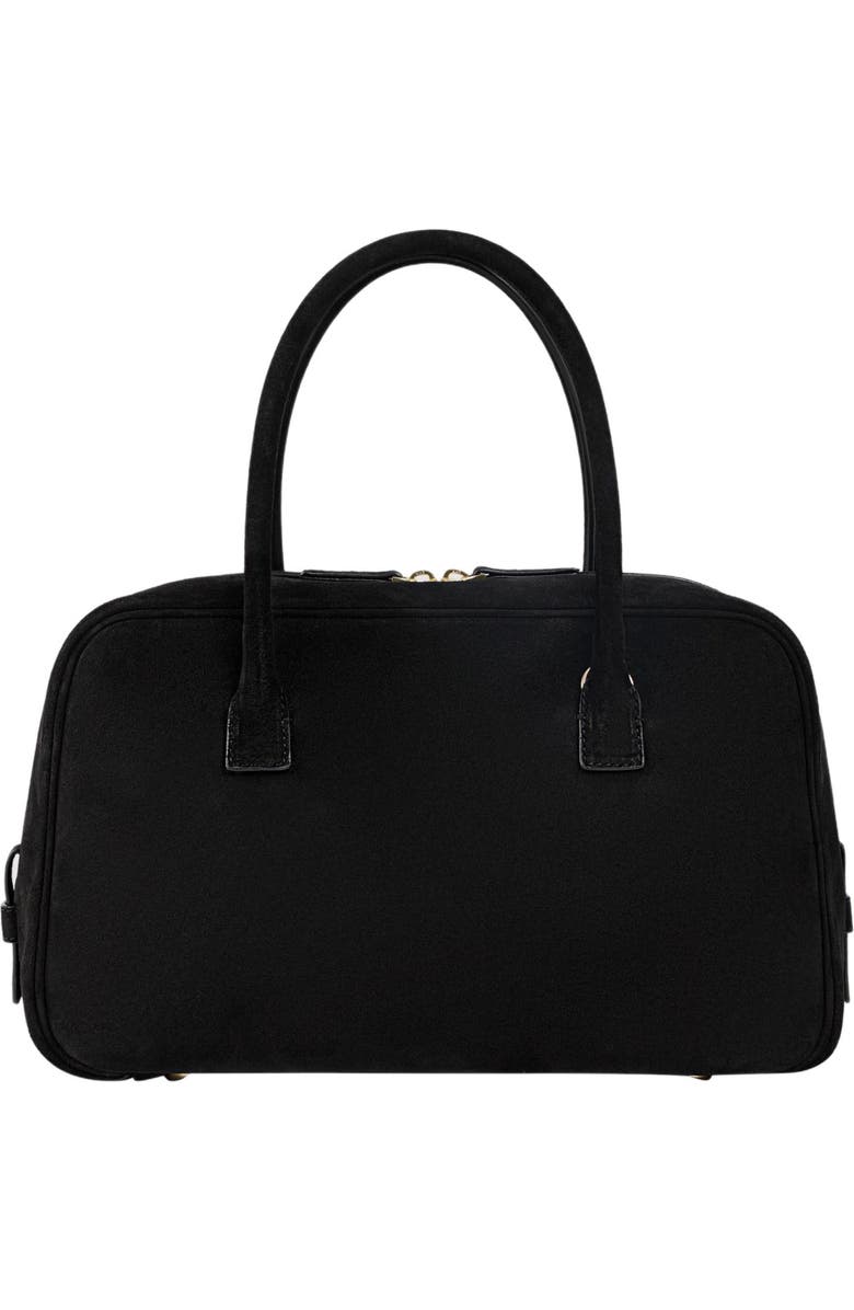 SANDRO Ezmeh suede bag, Alternate, color, Black