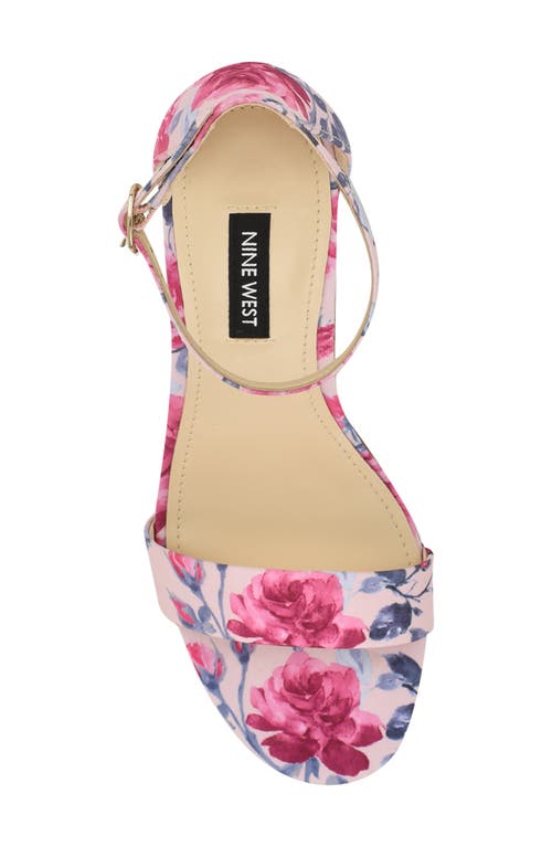 Nine West Toniann Ankle Strap Sandal In Light Pink