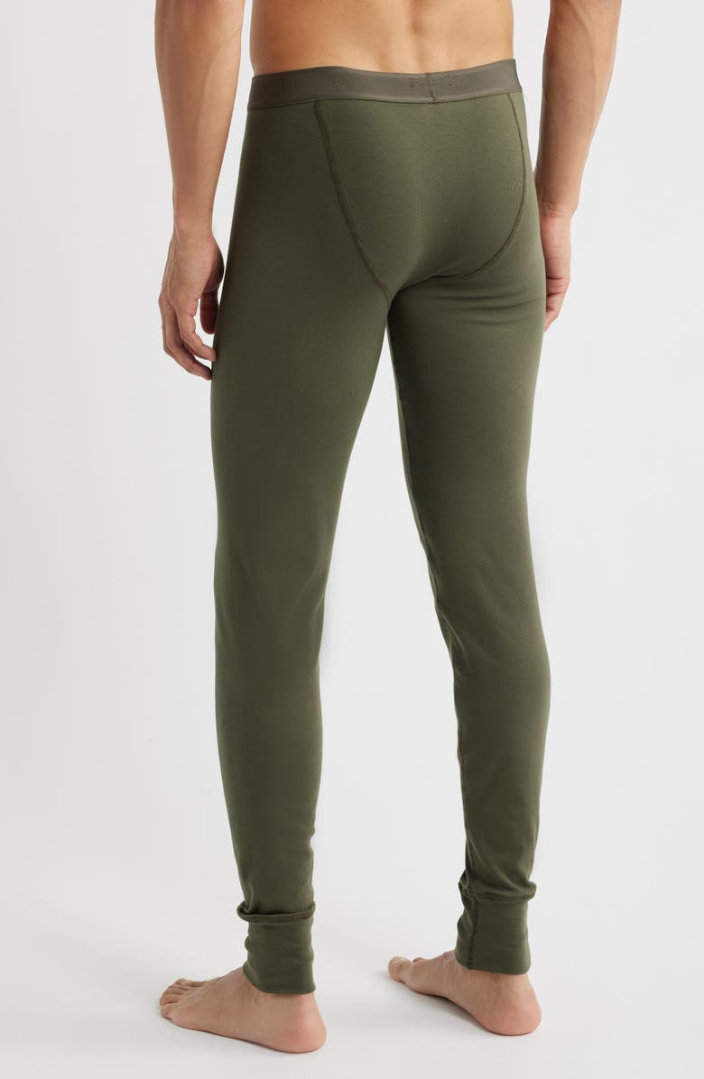 TOM FORD Stretch Cotton Long Johns, Alternate, color, Military Green