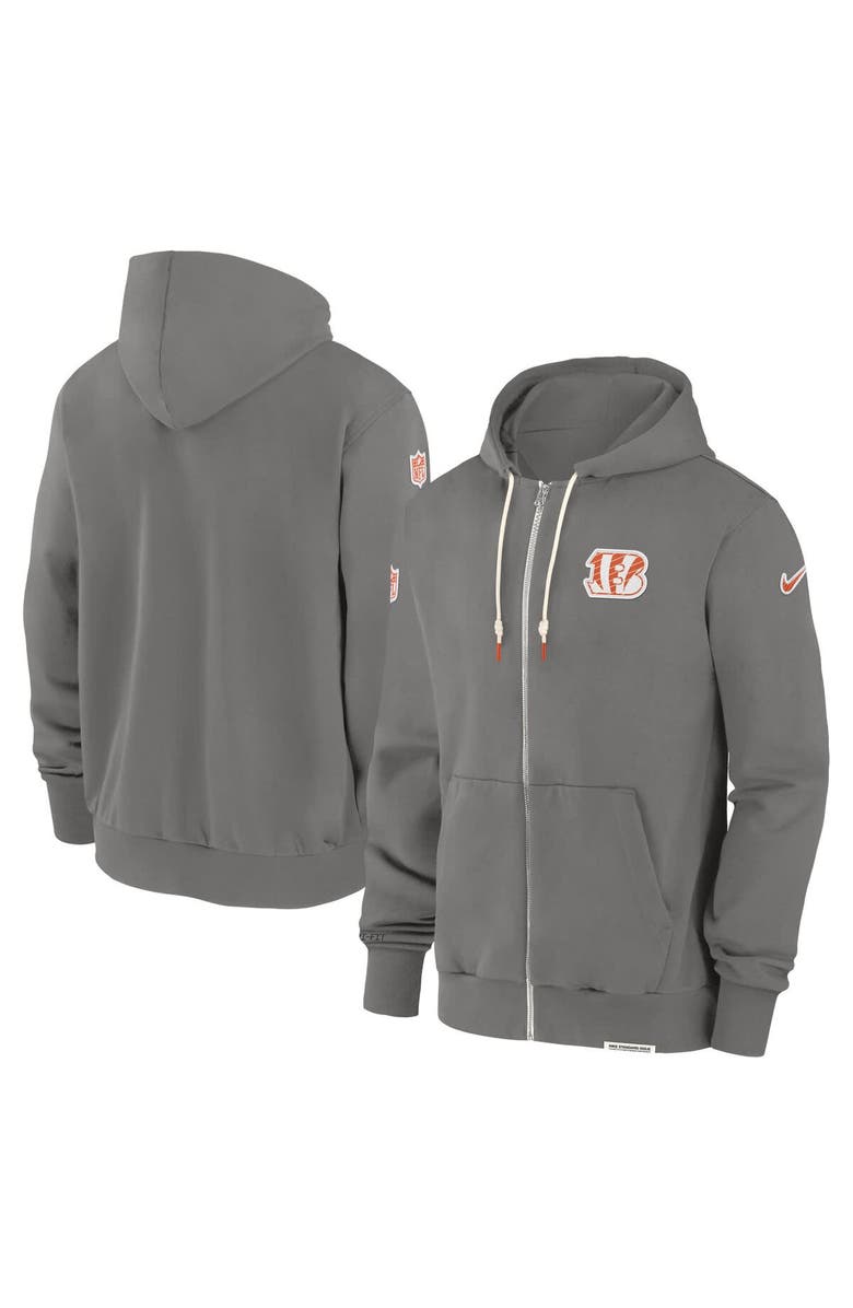 Nike Men's Nike  Pewter Cincinnati Bengals Player Full-Zip Performance Hoodie, Alternate, color, 