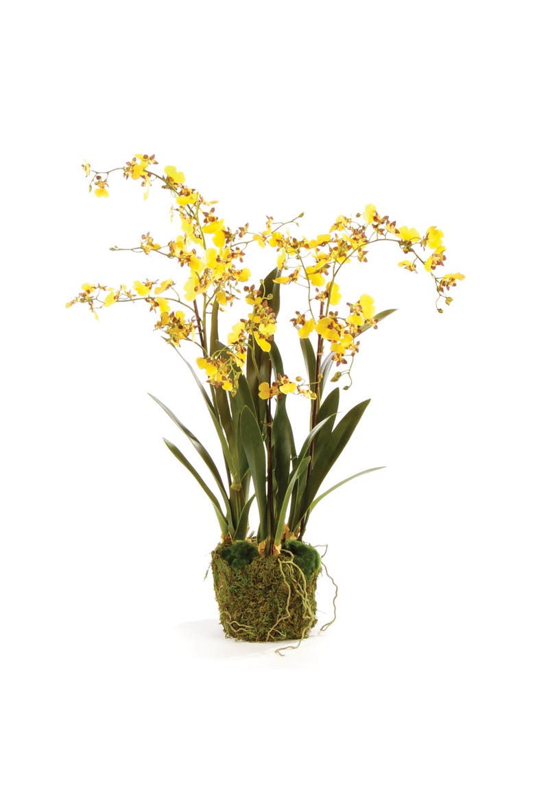 Dancing Orchid Faux (Fake) Drop-In 32", Main, color, Yellow
