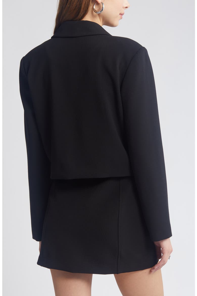 Boxy Crop Blazer, Alternate, color, BLACK