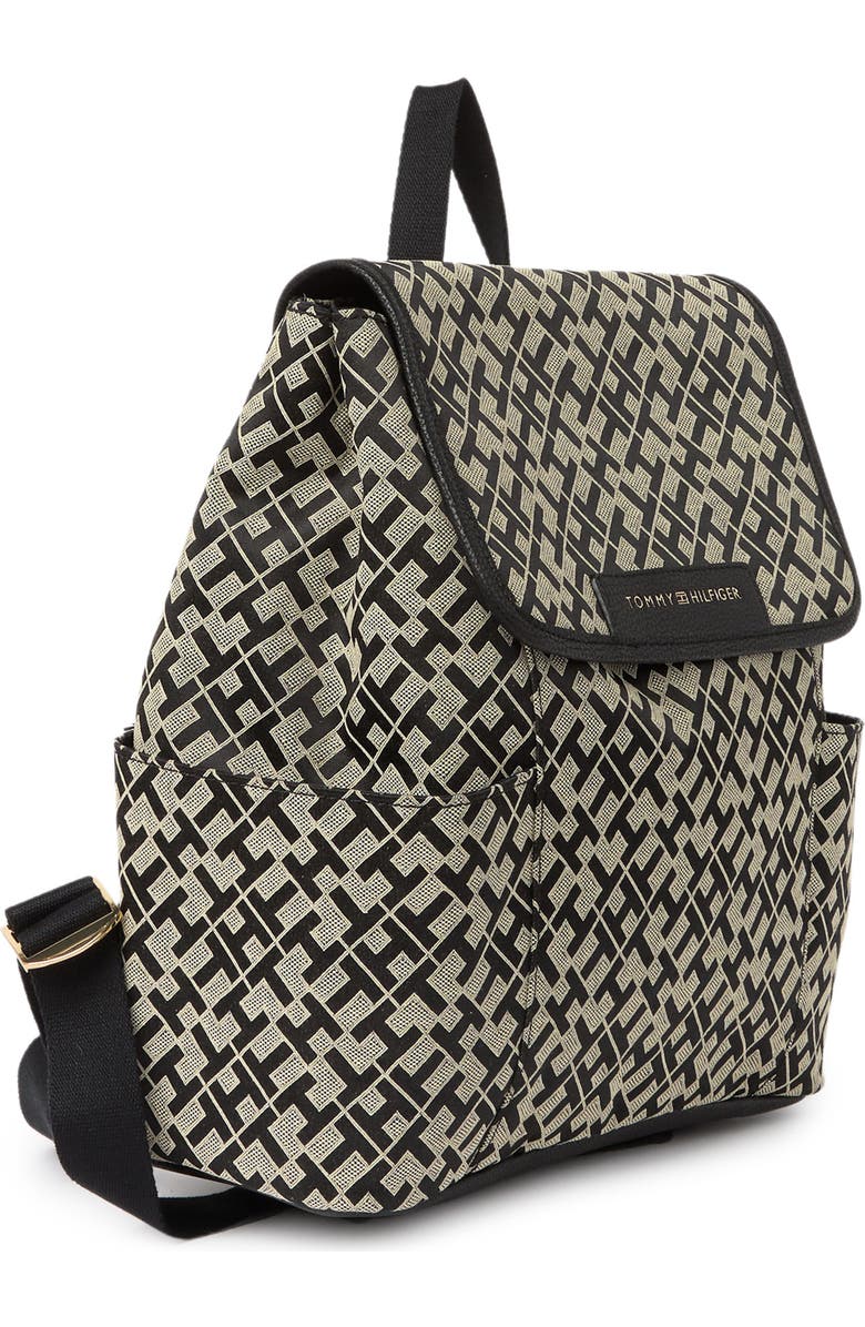 Tommy Hilfiger Layla II Flap Logo Print Backpack, Alternate, color,